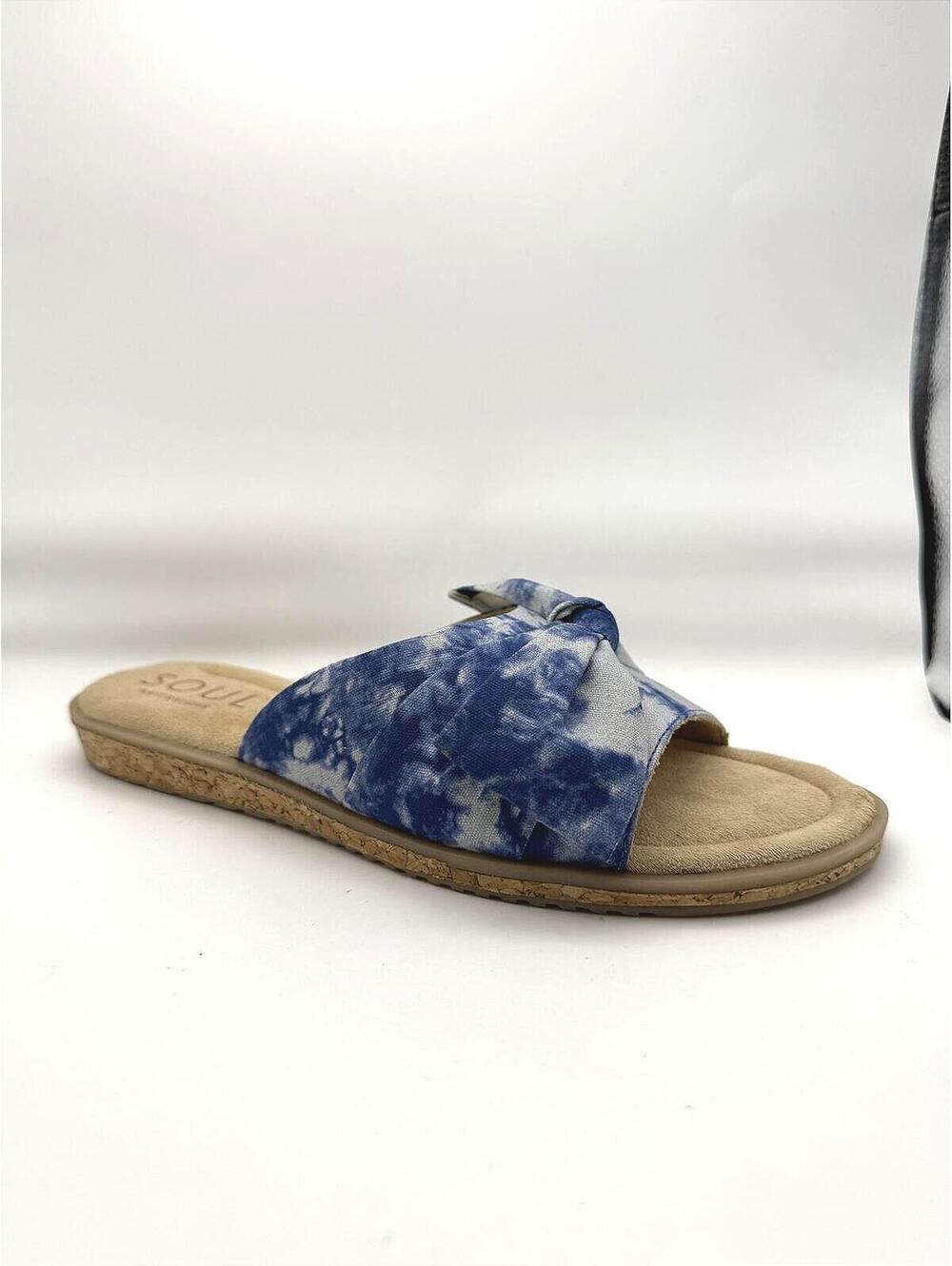 Soul Naturalizer Wildflower2 Blue Tie Dye Slide Sandals - Women's US 8 M